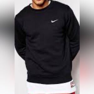 Vtg Nike Blue Tag Swoosh Sweatshirt Crewneck Black Men Sz XXL 611467-010